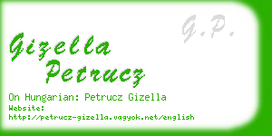 gizella petrucz business card